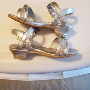 Silver toddler shoes